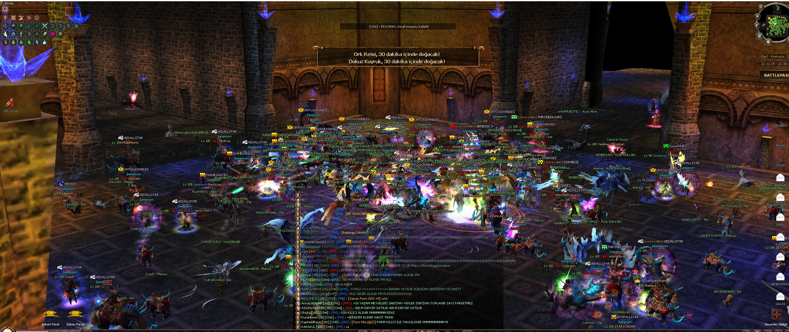 Sunucu Etkinlikleri